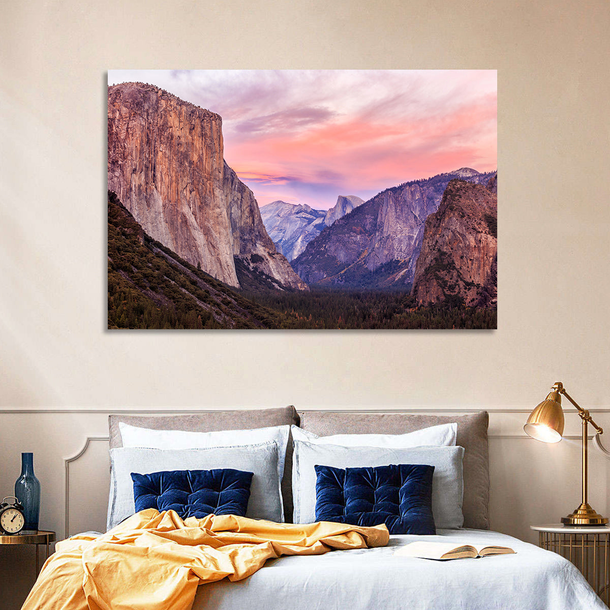 El Capitan at Tunnel View Wall Art in a room, landscape