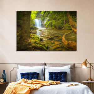 Deep Forest Waterfall Wall Art
