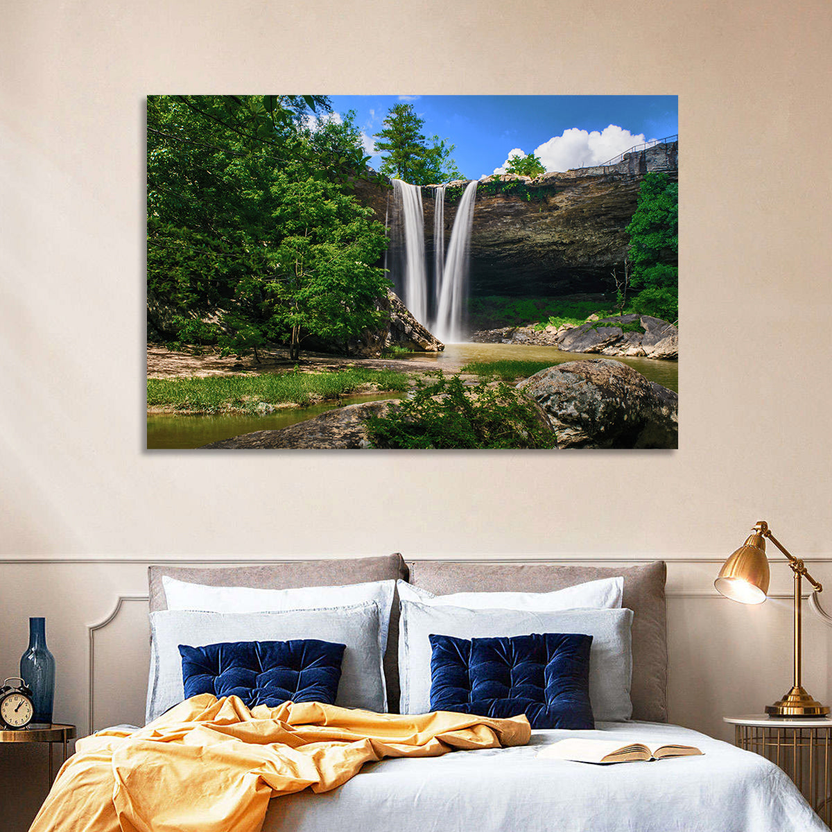 Noccalula Falls Waterfall in Daylight Wall Art