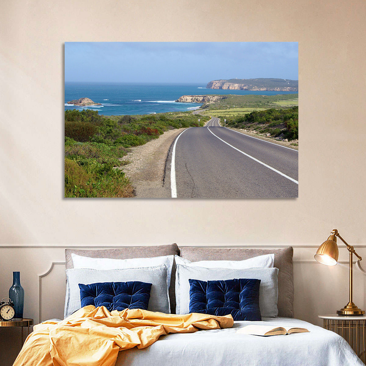 Inneston Coastal Road Wall Art in a room, landscape
