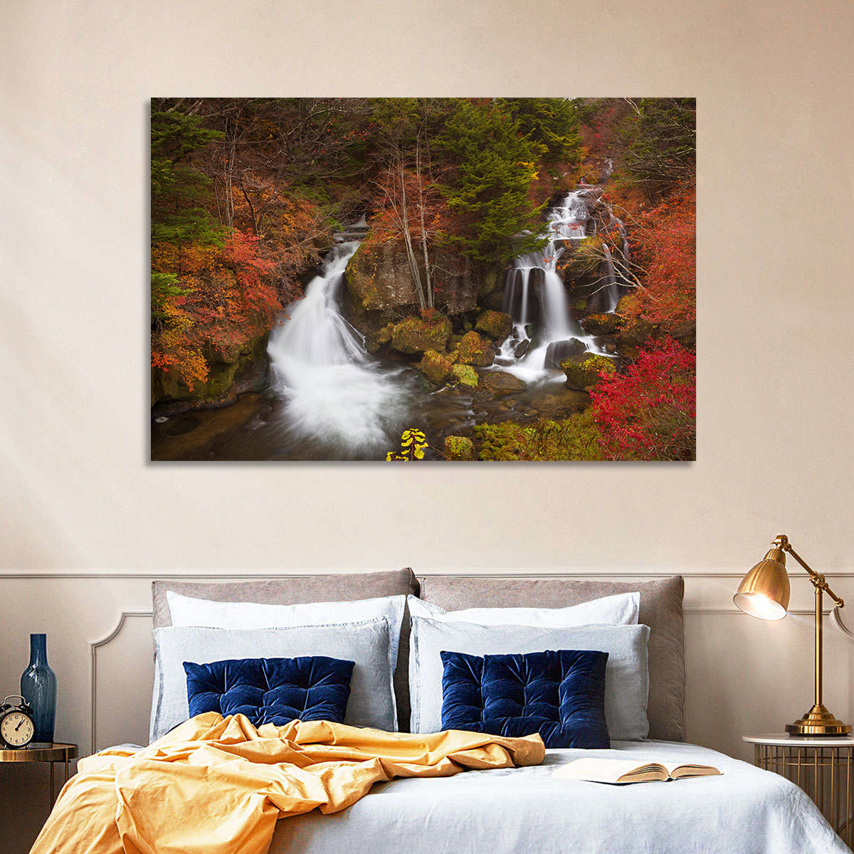 Ryuzu Falls Maple Cascade Wall Art in a room, landscape