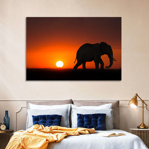 Elephant Silhouette Wall Art