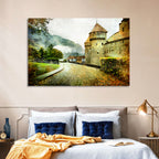 Autumn Approach to Chillon Castle Wall Art