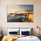Dubrovnik Old Port at Golden Hour Wall Art