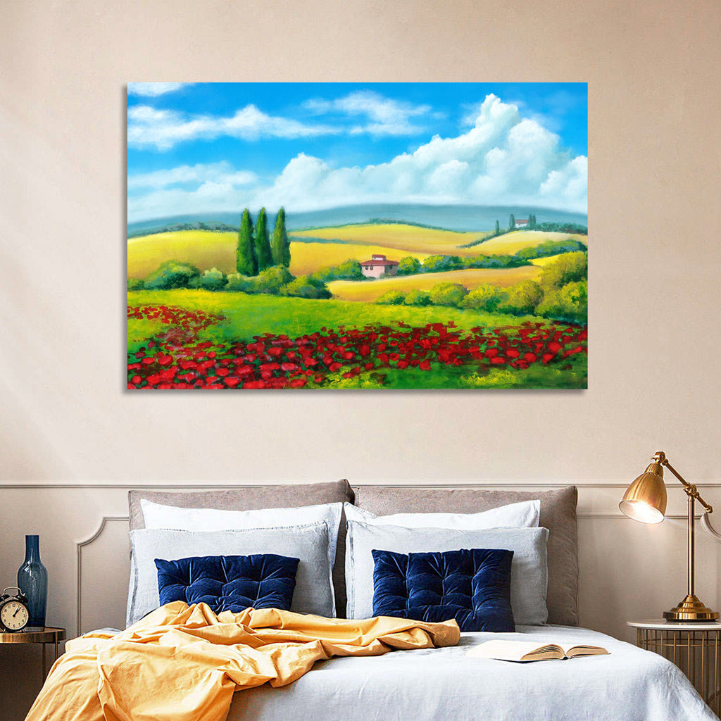 Tuscan Poppy Field Wall Art