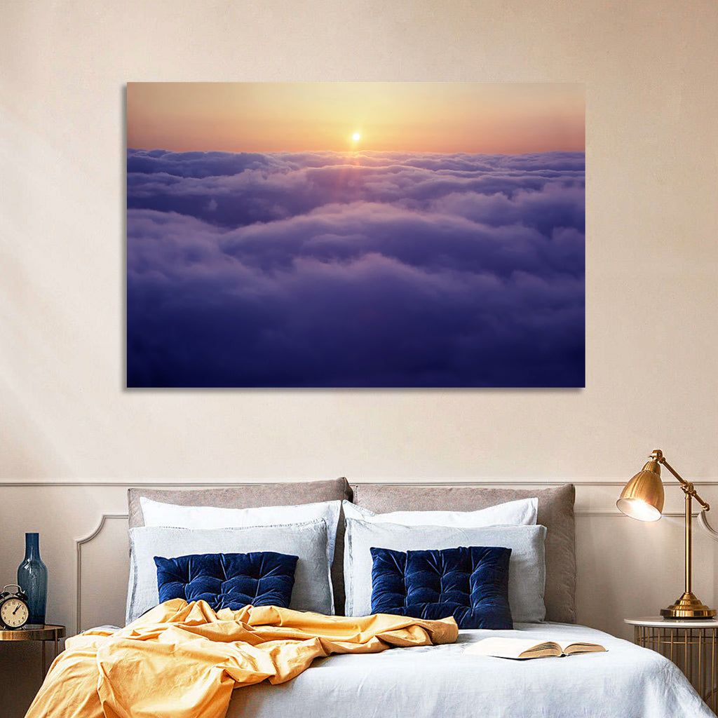 Sunset Over Endless Clouds Wall Art