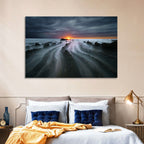 Barrika Beach Dusk Wall Art