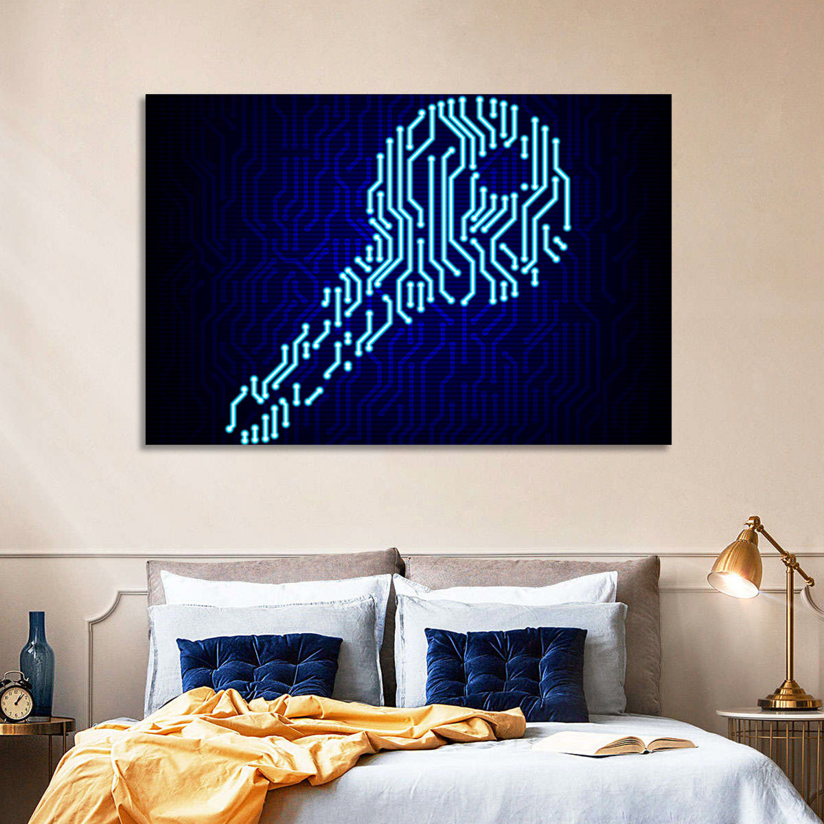 Digital Key Concept Wall Art in a room, landscape