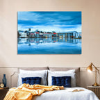 Reykjavik City Hall at Blue Hour Wall Art