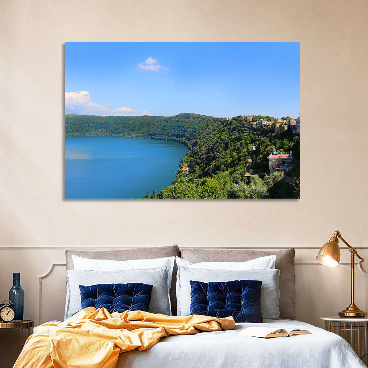 Lake Albano, Castel Gandolfo Wall Art in a room, landscape