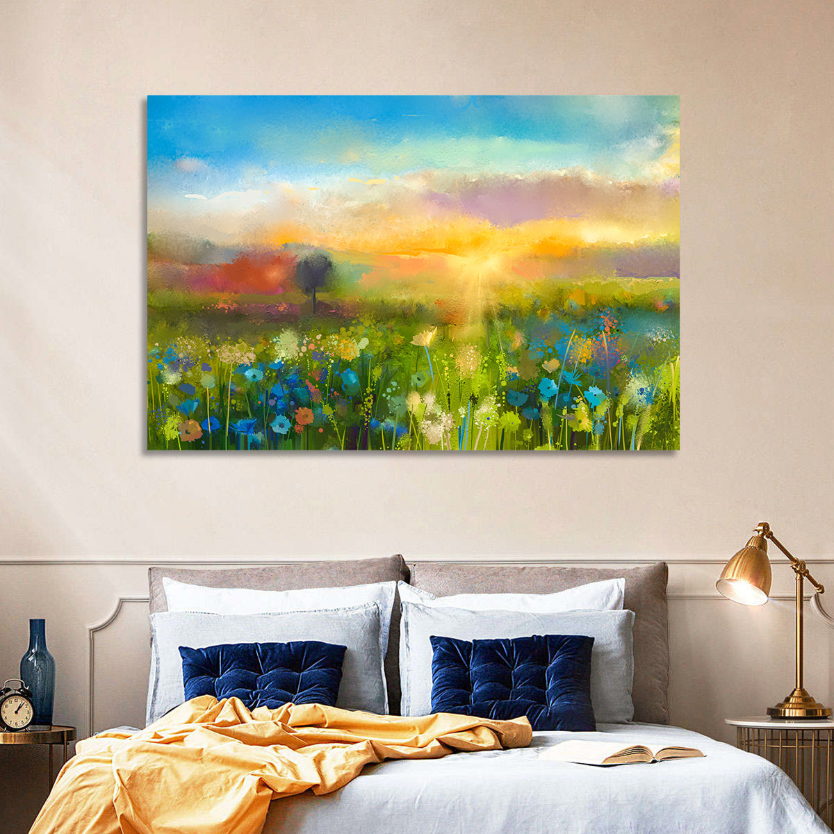 Sunset Wildflower Meadow Wall Art