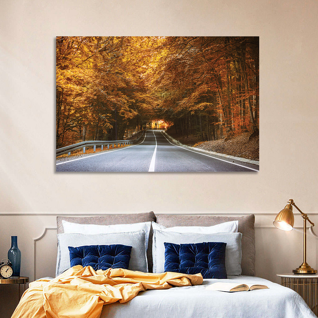 Autumn Forest Road with Canopy Wall Art