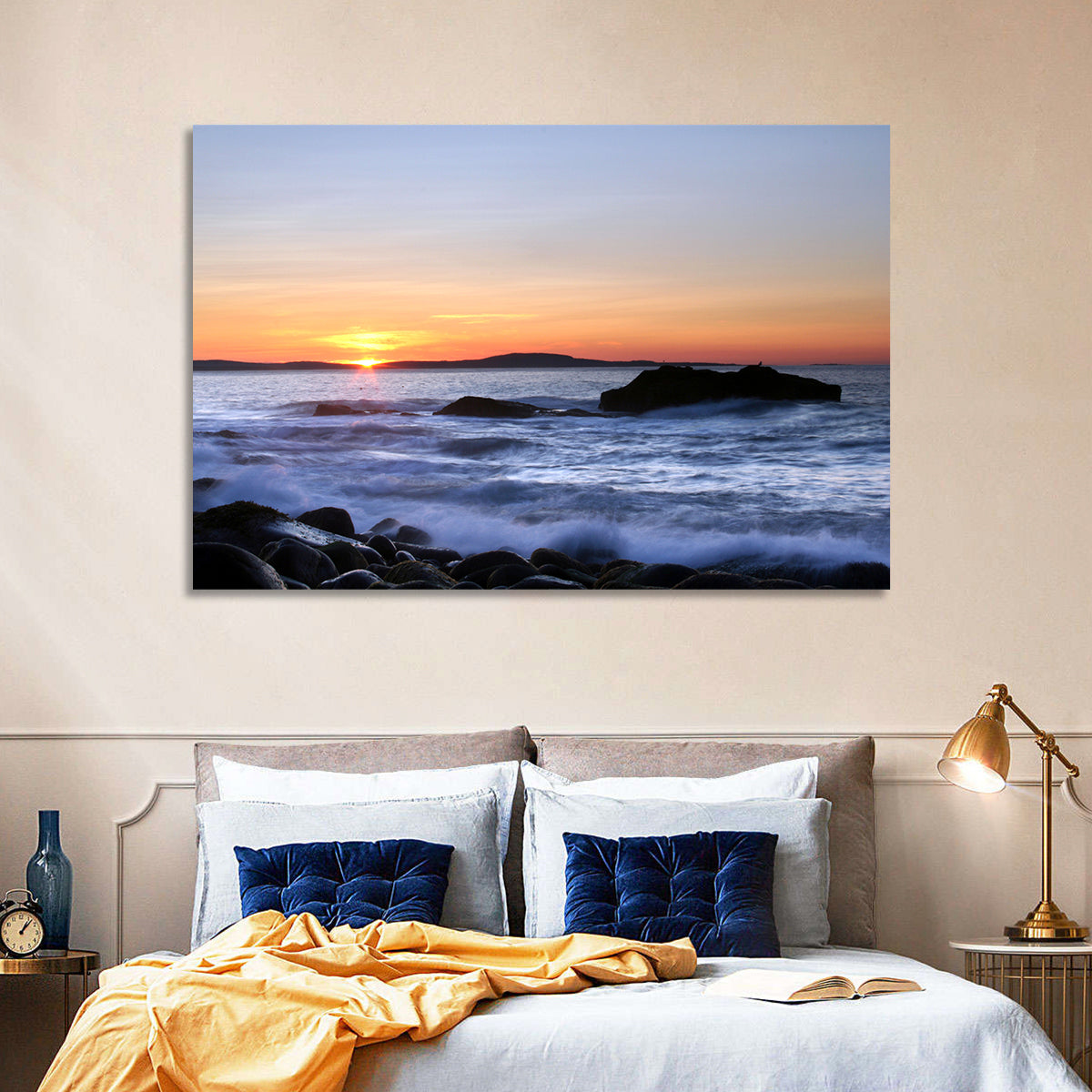 Acadia National Park Coastline Wall Art in a room, landscape