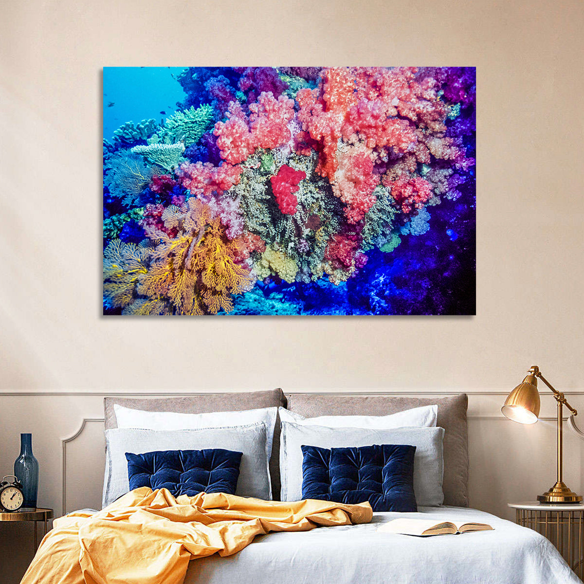 Vibrant Coral Reef Wall Art