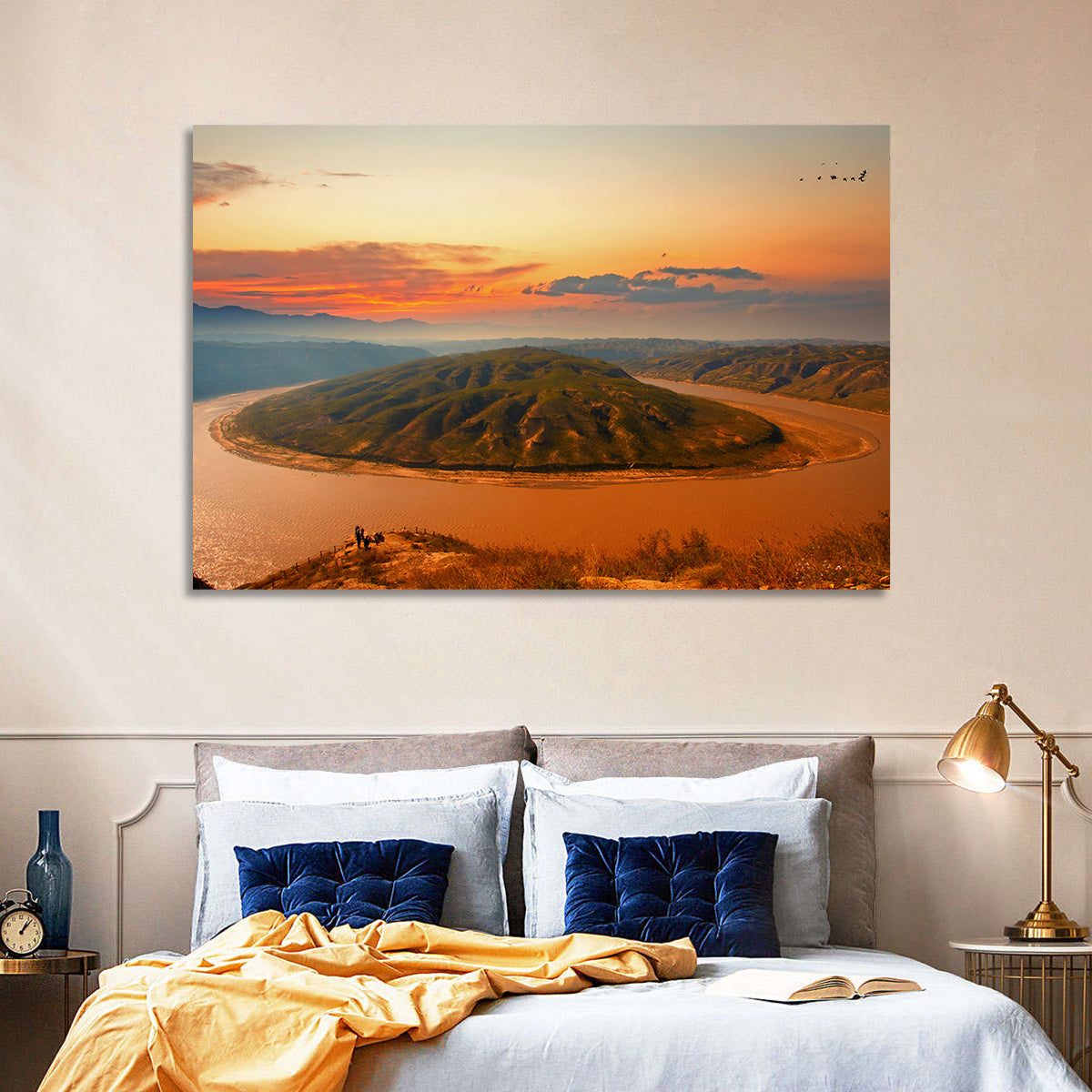 Yellow River Qianshan Bend Wall Art