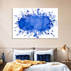 Blue Ink Splash Wall Art