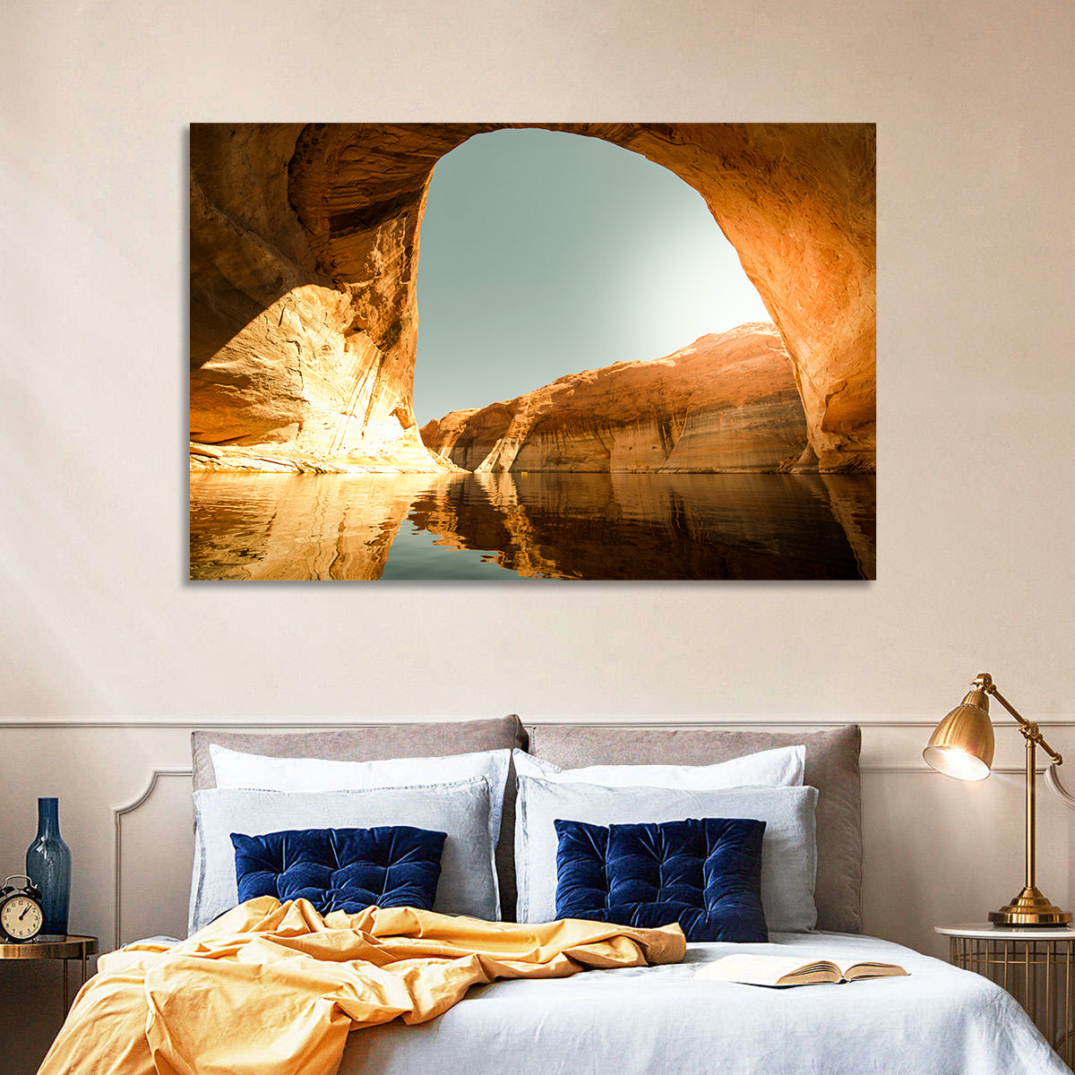 Reflection Canyon Arch Wall Art in a room, landscape