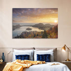 Autumn Morning at Lake Bled Wall Art