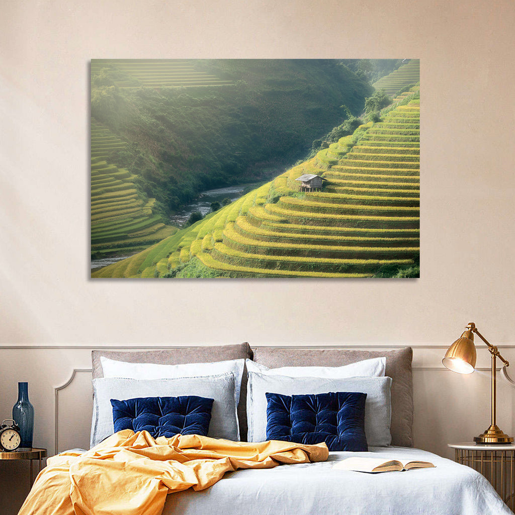 Golden Rice Terraces Wall Art