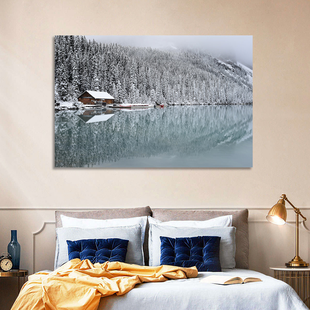Lake Louise Winter Reflection Wall Art