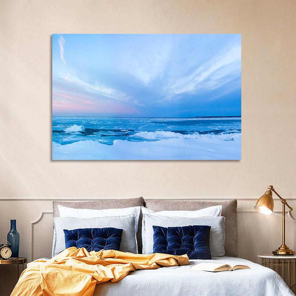 Frozen Blue Seascape Wall Art