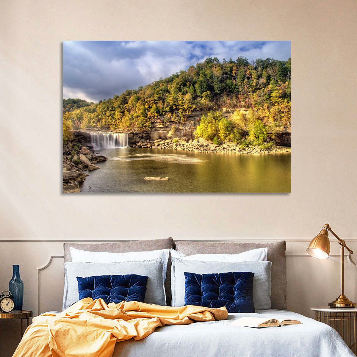 Cumberland Falls Wall Art in a room, landscape