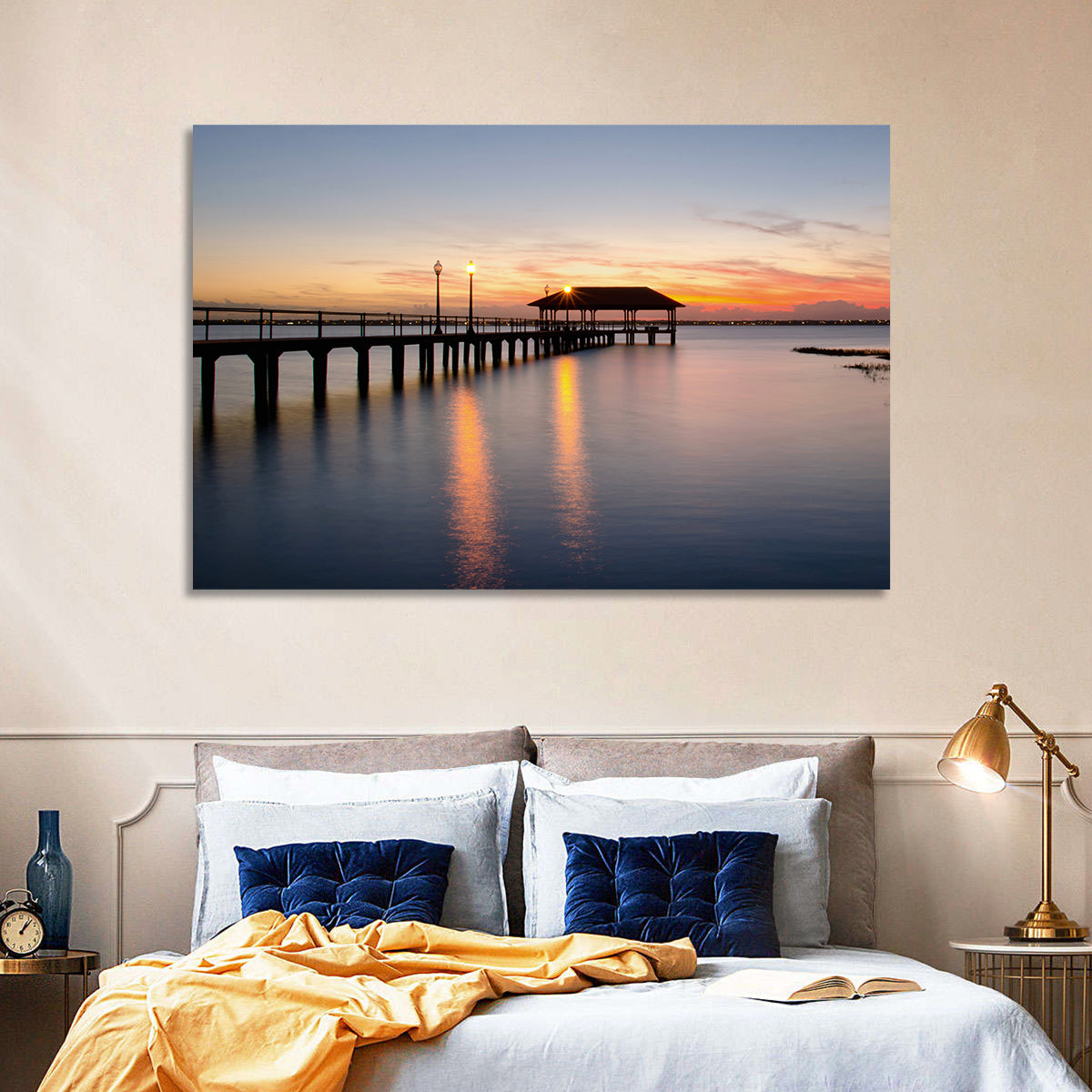 Lake Jackson Pier Sunset Wall Art