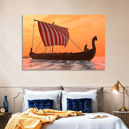 Viking Longboat Wall Art