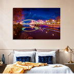 Lovers Bridge Nightscape Wall Art