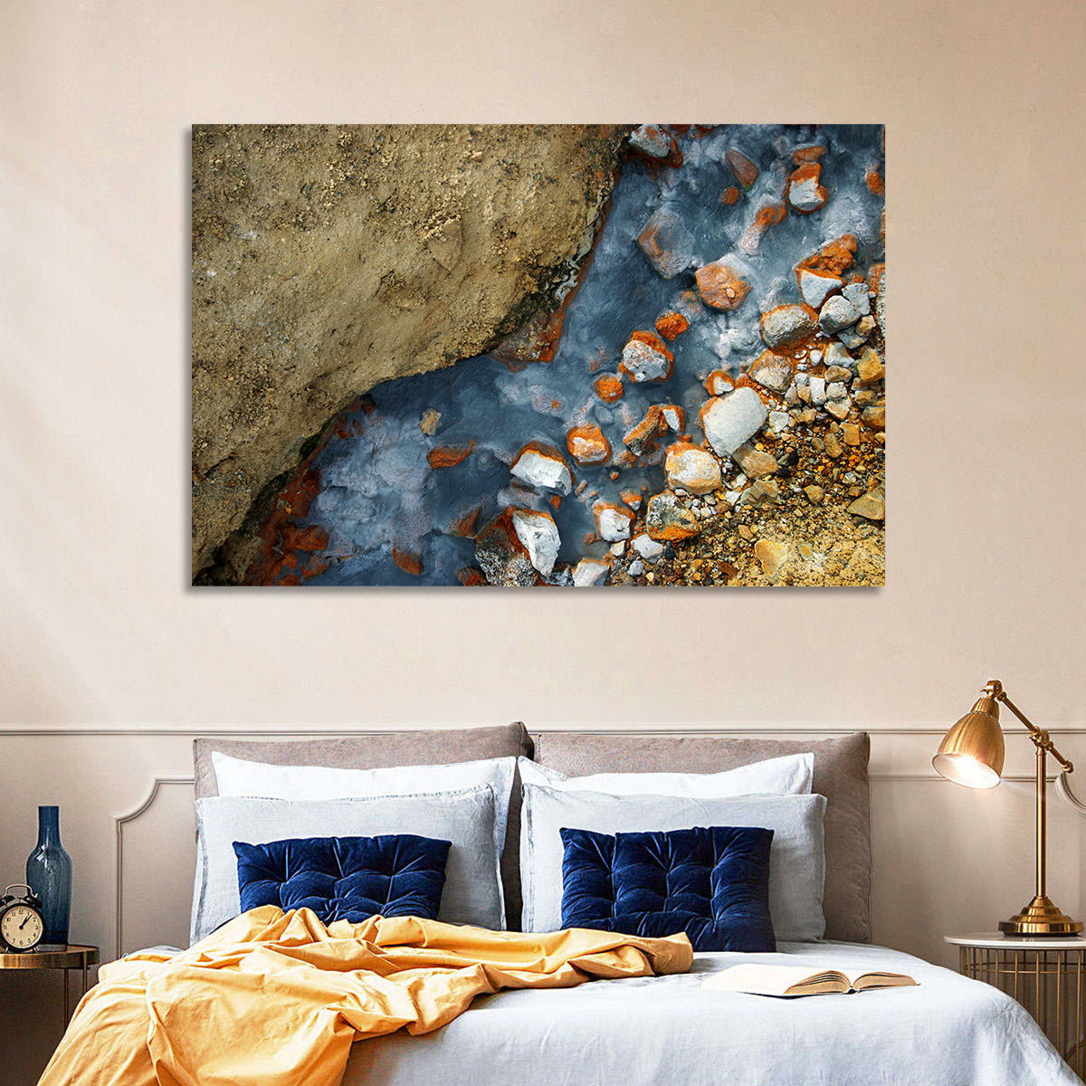 Milky Blue Geothermal Creek Wall Art