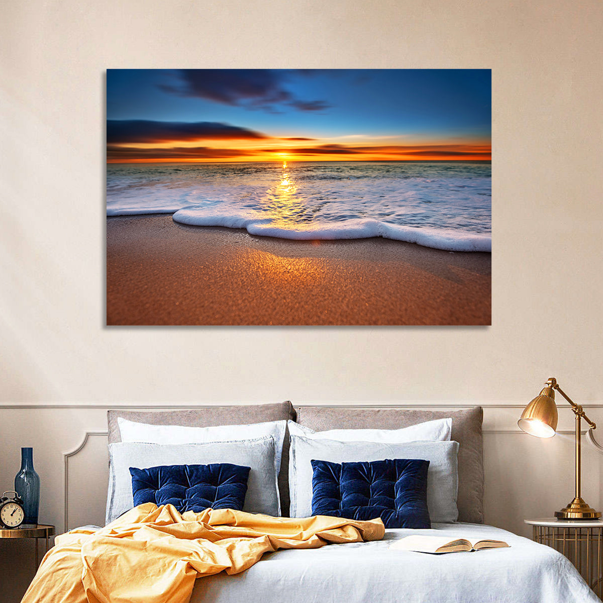 Sun Flare Beach Sunrise Wall Art