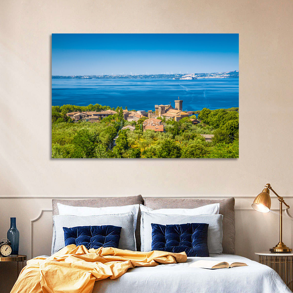 Bolsena Village Overlook Wall Art in a room, landscape