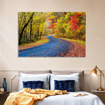 Wet Autumn Road Wall Art