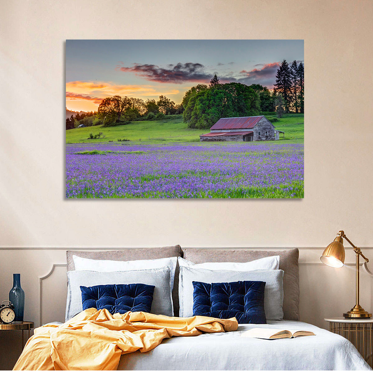 Willamette Valley Barn at Sunset Wall Art