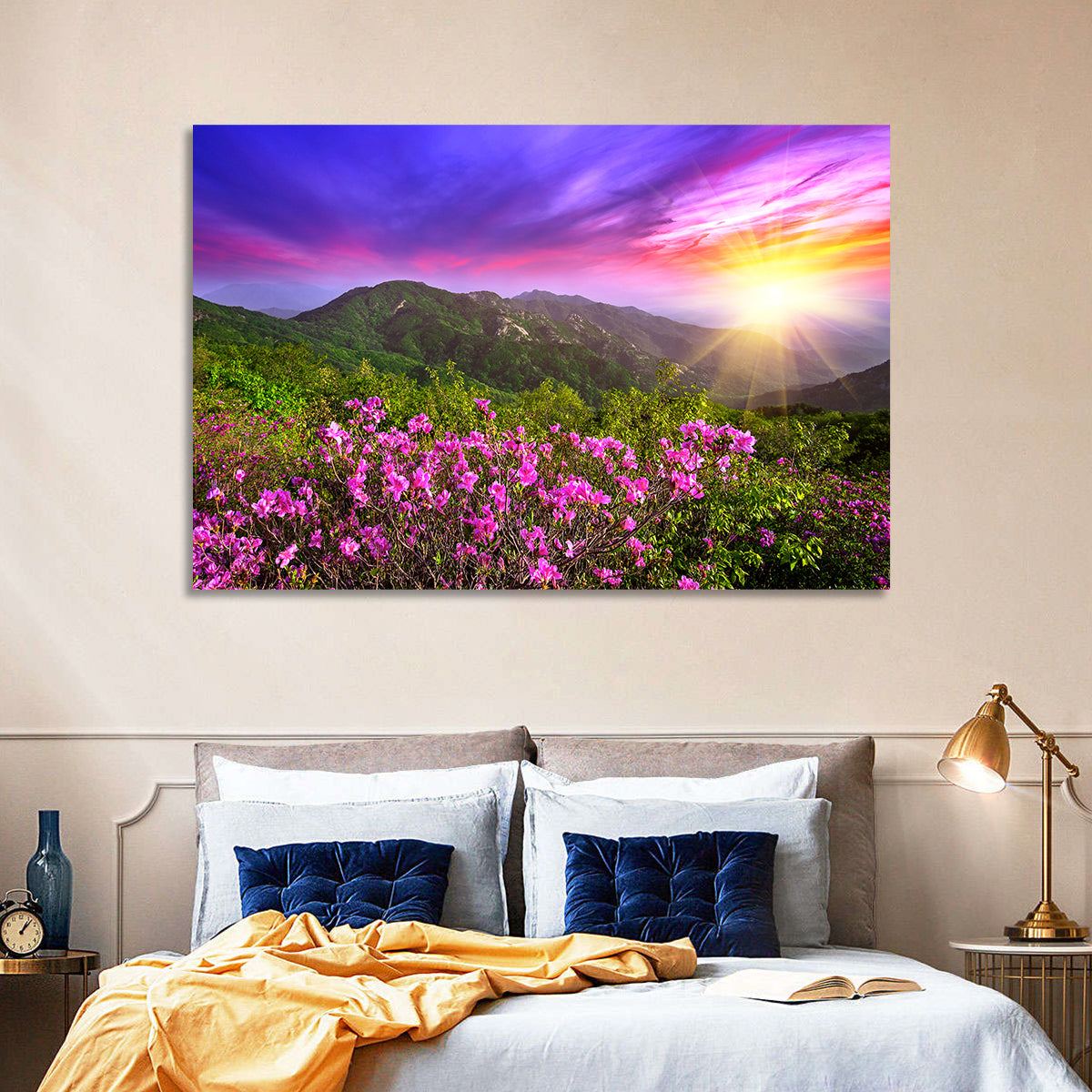 Hwangmaesan Mountain Sunset Wall Art