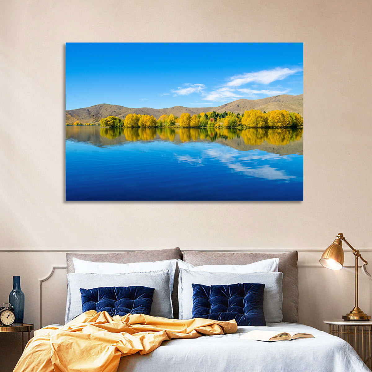 Lake Ruataniwha Wall Art in a room, landscape