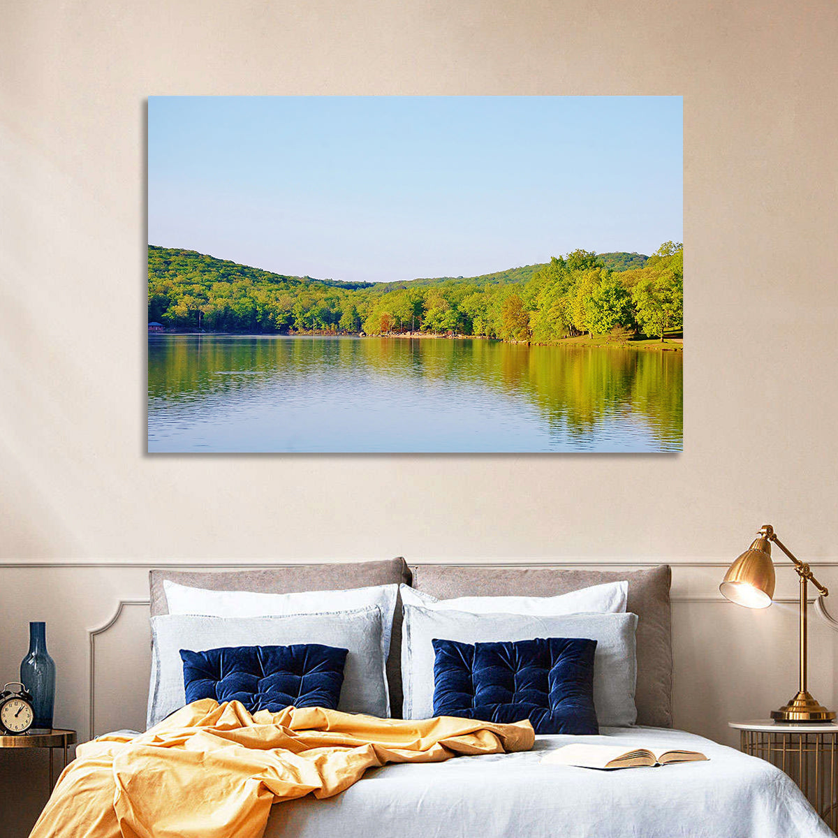 Sebago Lake Wall Art in a room, landscape