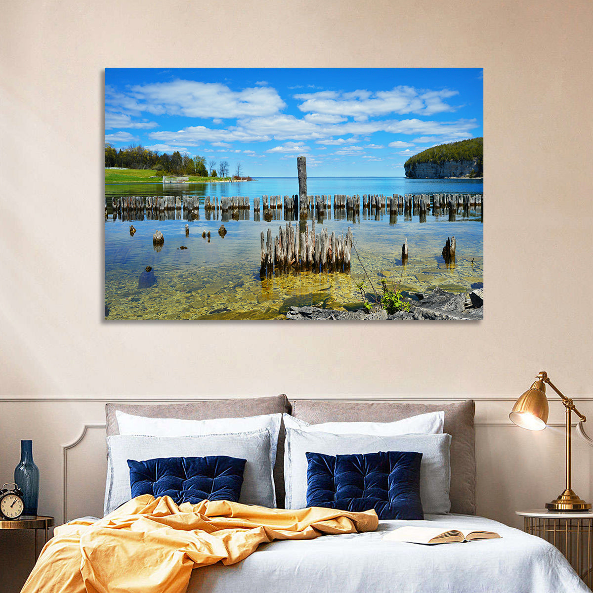 Big Bay De Noc Garden View Wall Art in a room, landscape