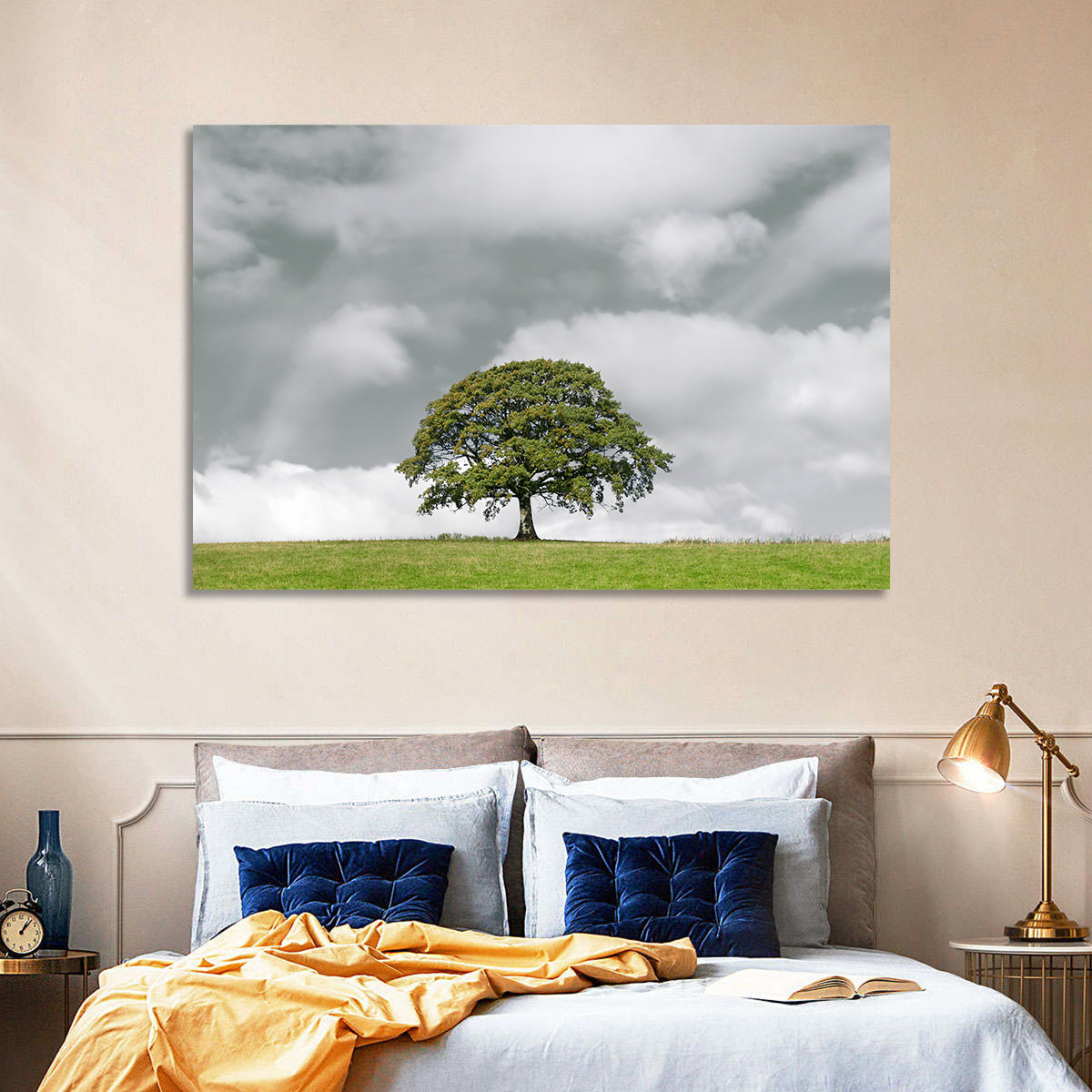 Solitary Oak in Meadow Wall Art