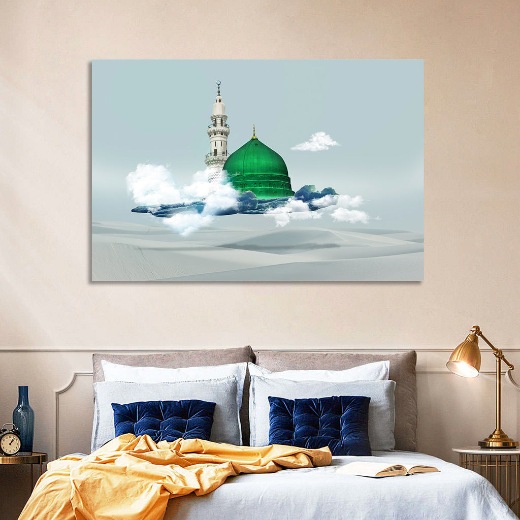 Green Dome of Al-masjid An-nabawi Wall Art