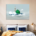 Green Dome of Al-masjid An-nabawi Wall Art