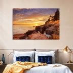 Bass Harbor Head Light at Sunset Wall Art