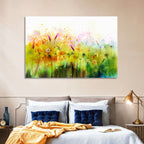 Cosmos Wildflowers Watercolor Wall Art