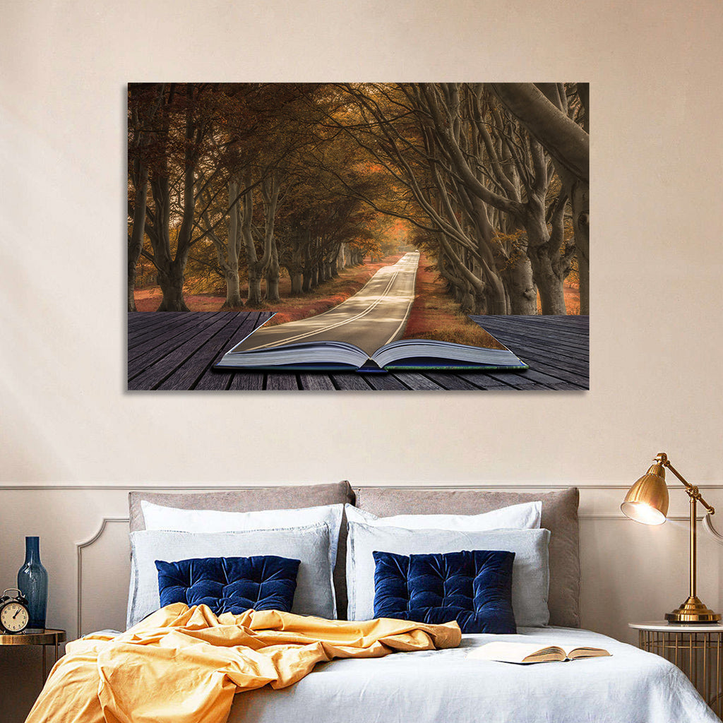 Surreal Book Pathway Wall Art