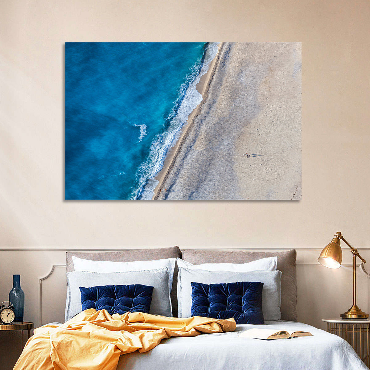 Myrtos Beach Aerial View Wall Art