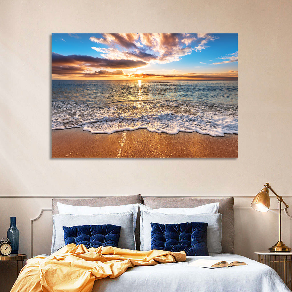 Golden Beach Sunrise Wall Art