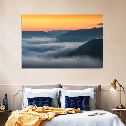 Foggy Mountains West Virginia Wall Art