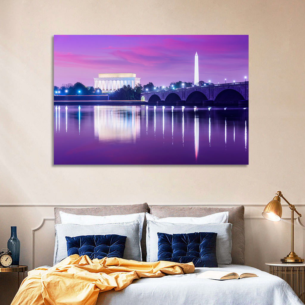 Purple Twilight Washington D.c. Skyline Wall Art