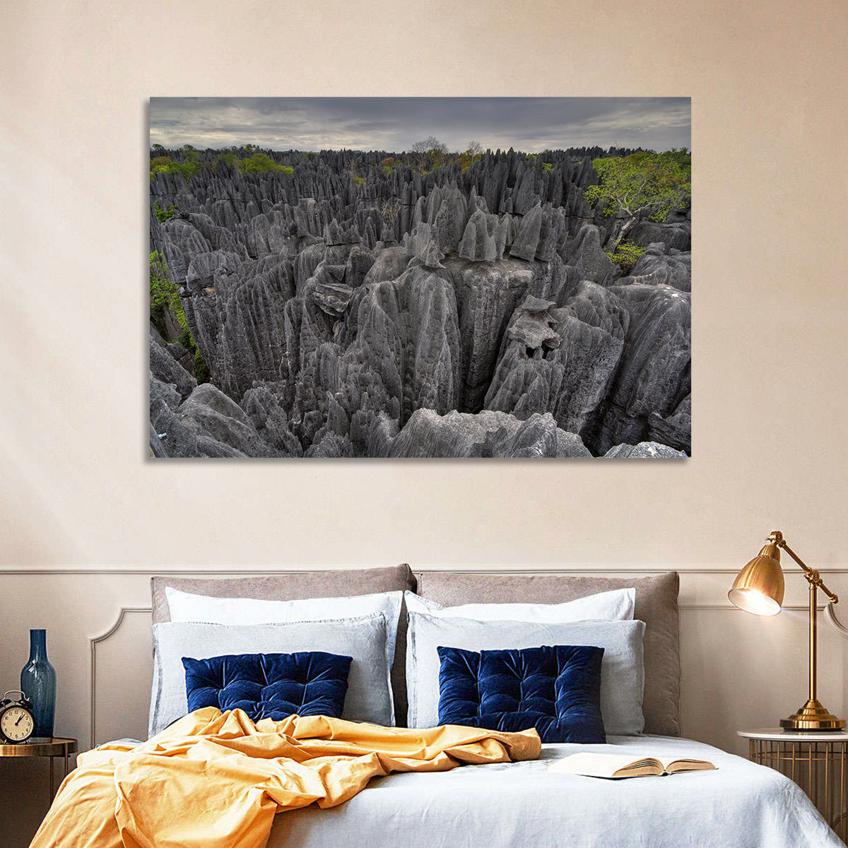 Tsingy De Bemaraha Pinnacles Wall Art in a room, landscape