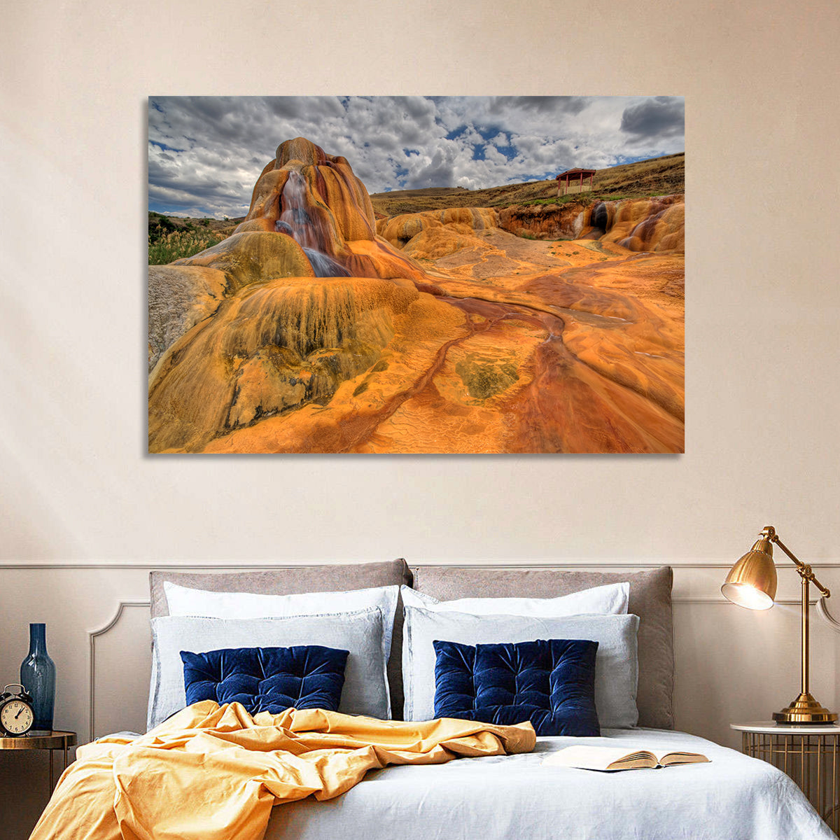 Clay Geyser Wall Art in a room, landscape